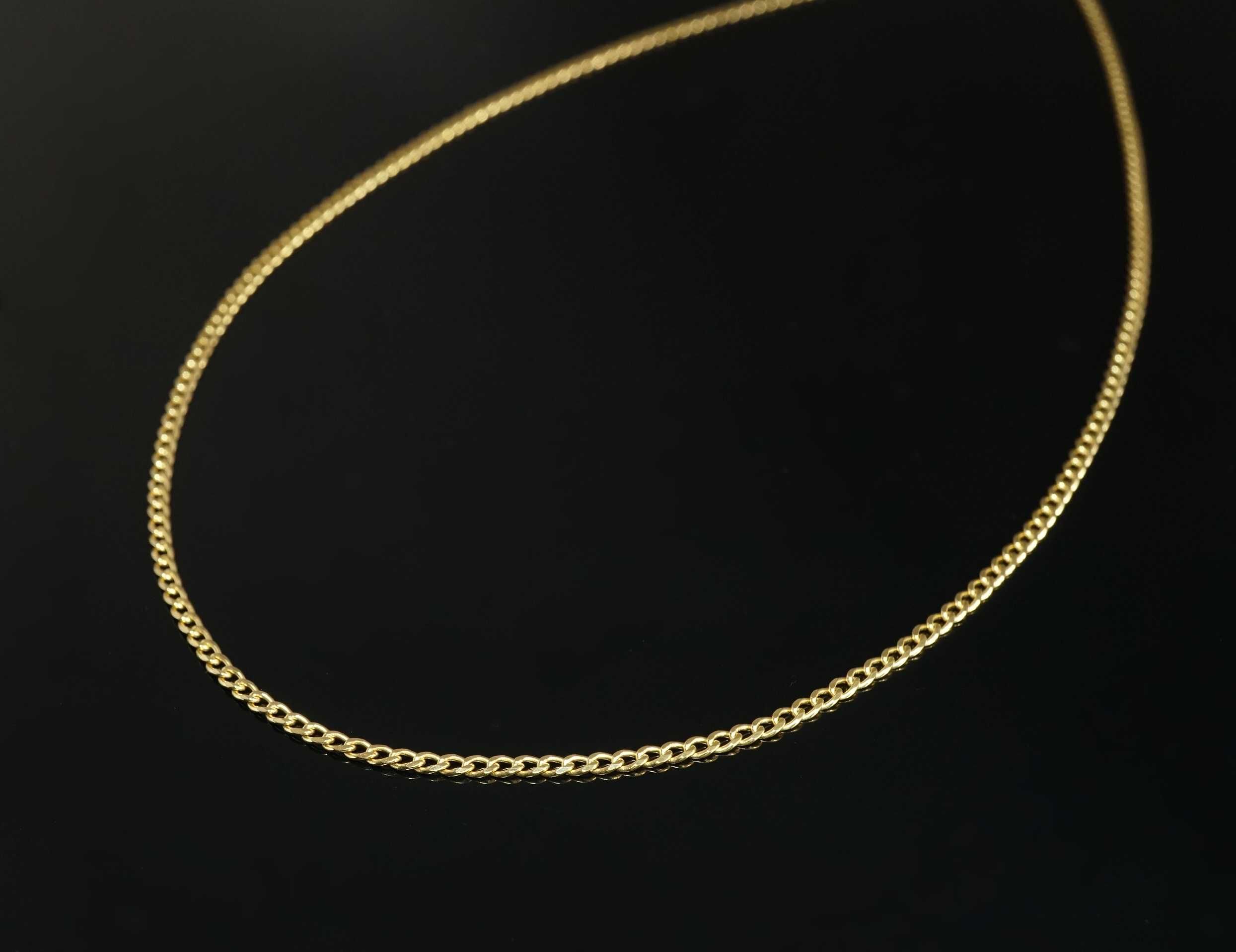 Złoto 585-złoty łańcuszek pancerka 55 cm