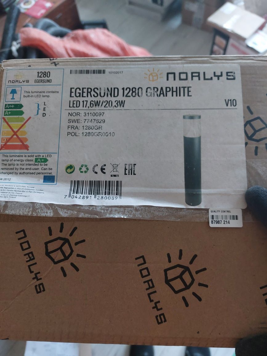Lampa ogrodowa słupek EGERSUND 1280 22W 108cm grafit