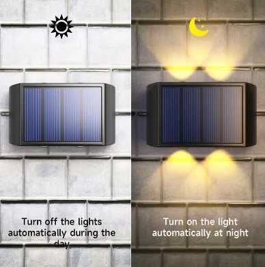 Lampka solarna - kinkiet LED  - zewnętrzna - dekoracyjna - zewnętrzna