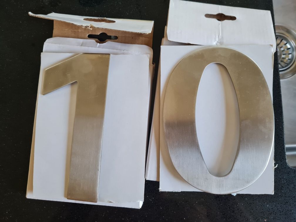 Cyfry stal nierdzewna 150 mm