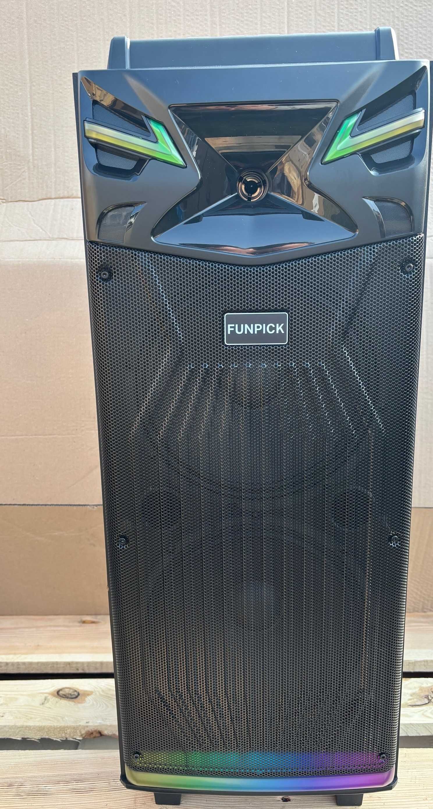 Głośnik Bluetooth GEYGUY Funpick FTSK210-1 80W KARAOKE 2 Mikrofony