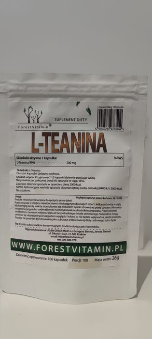 L-teanina 200 mg 100 kapsułek