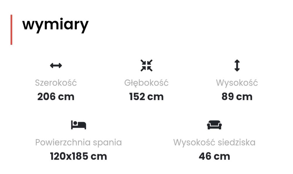 Narożnik Orto w idealnym stanie