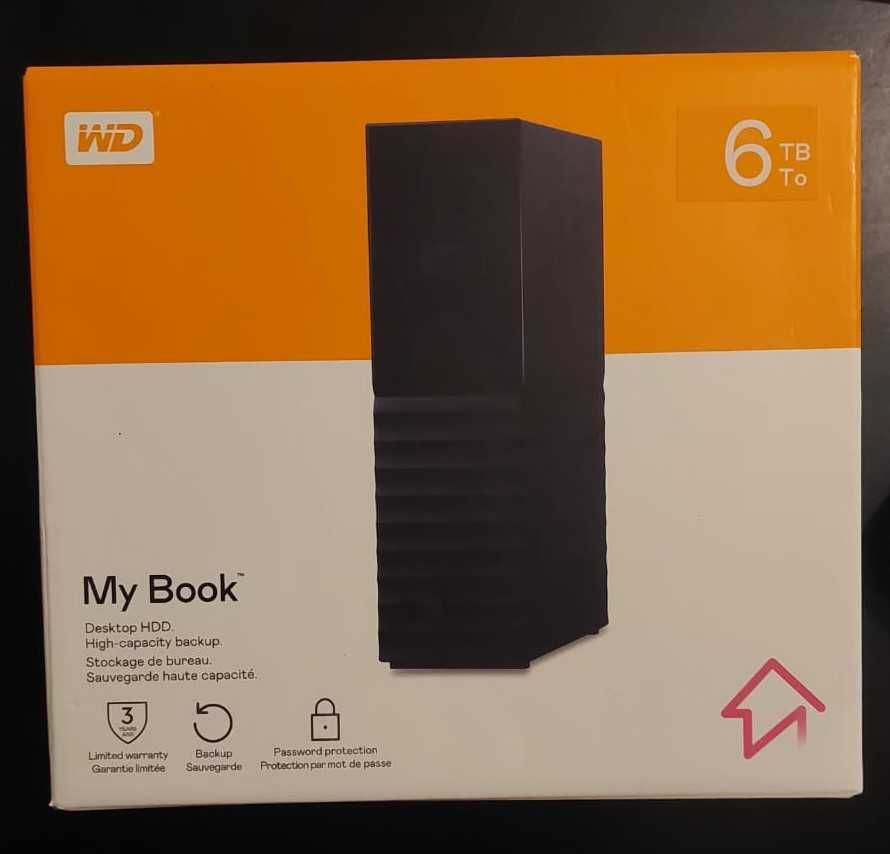 Disco Externo Western Digital 6TB My Book USB 3.0 Black