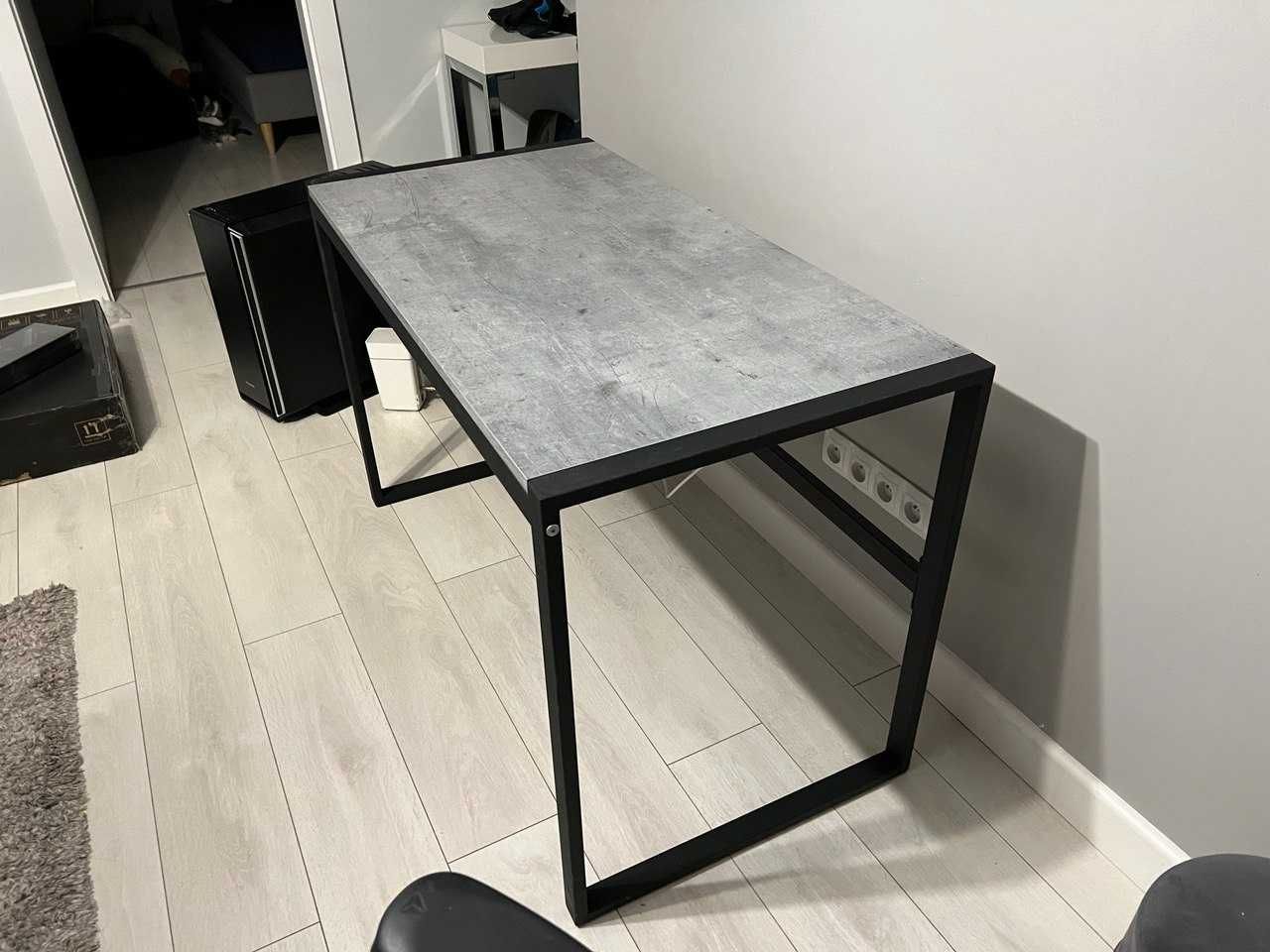 Biurko prostokątny Dpmeble biurko 120 x 60 x 75 cm odcienie szarości