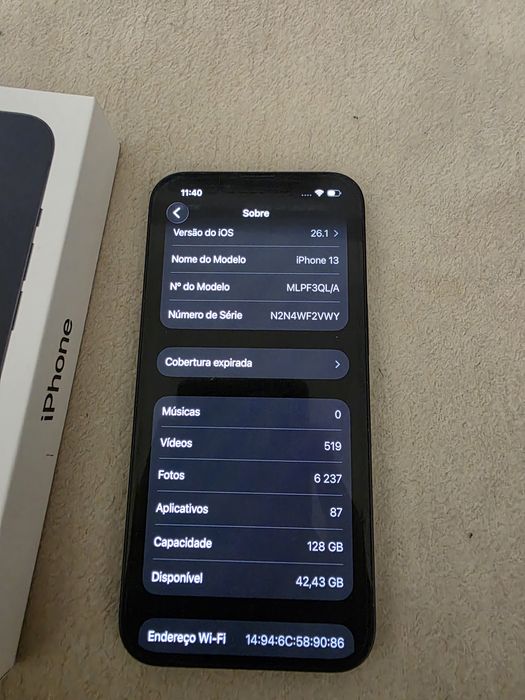 IPhone 13 5G com 128GB