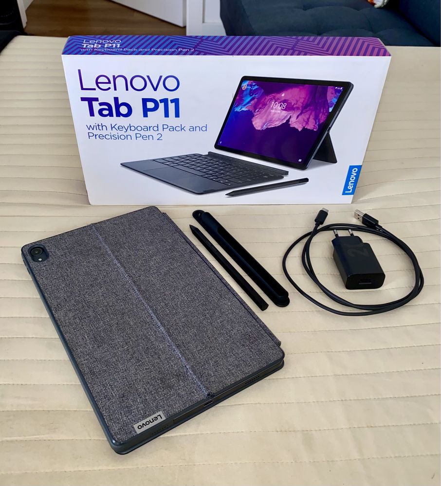 Tablet lenovo caneta e teclado