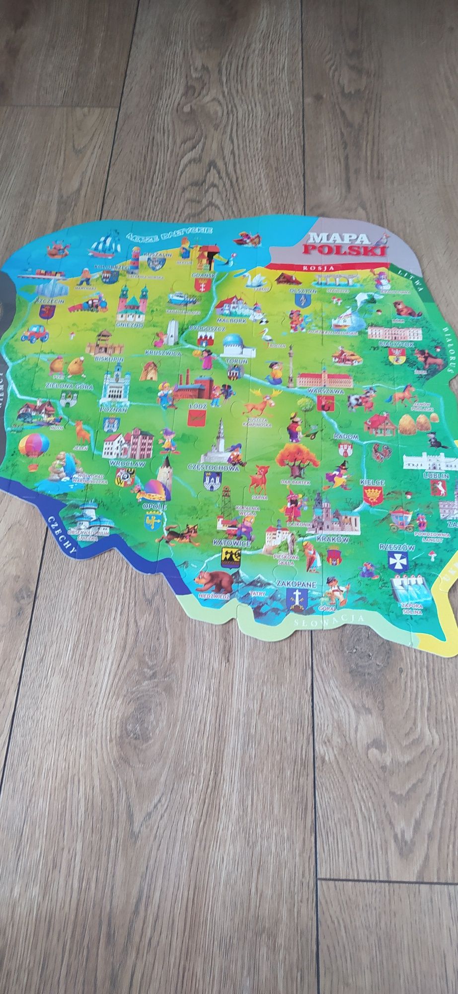 Puzzle mapa Polski 45 elementów