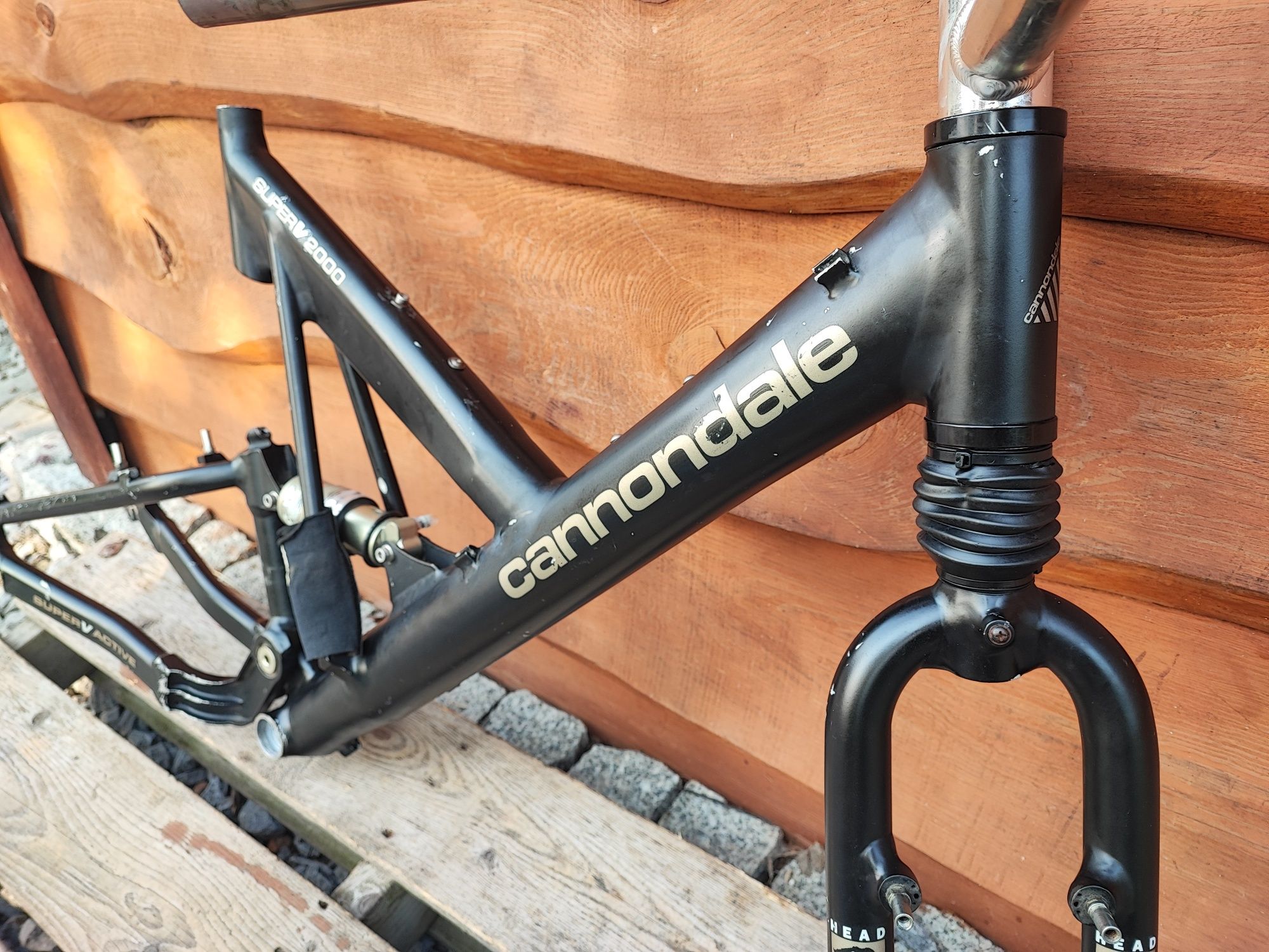 Rama rowerowa full Cannondale Super V2000 Alu 26" Fox Coda Retro MTB