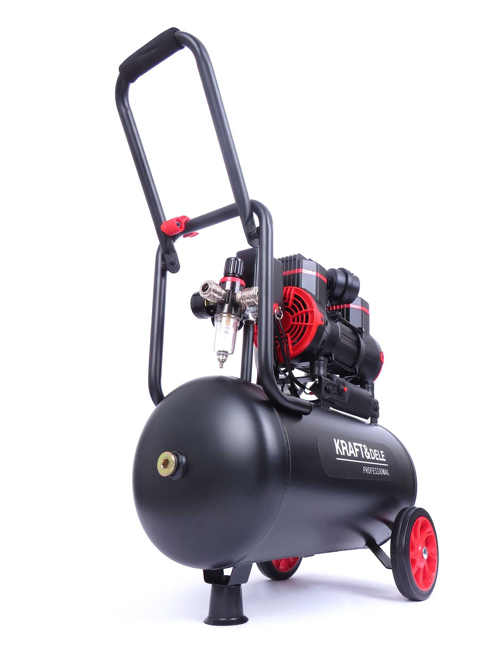 KRAFT&DELE Kompresor 24l Bezolejowy 2 Tłoki 2 Pompy Sprężarka KD1390