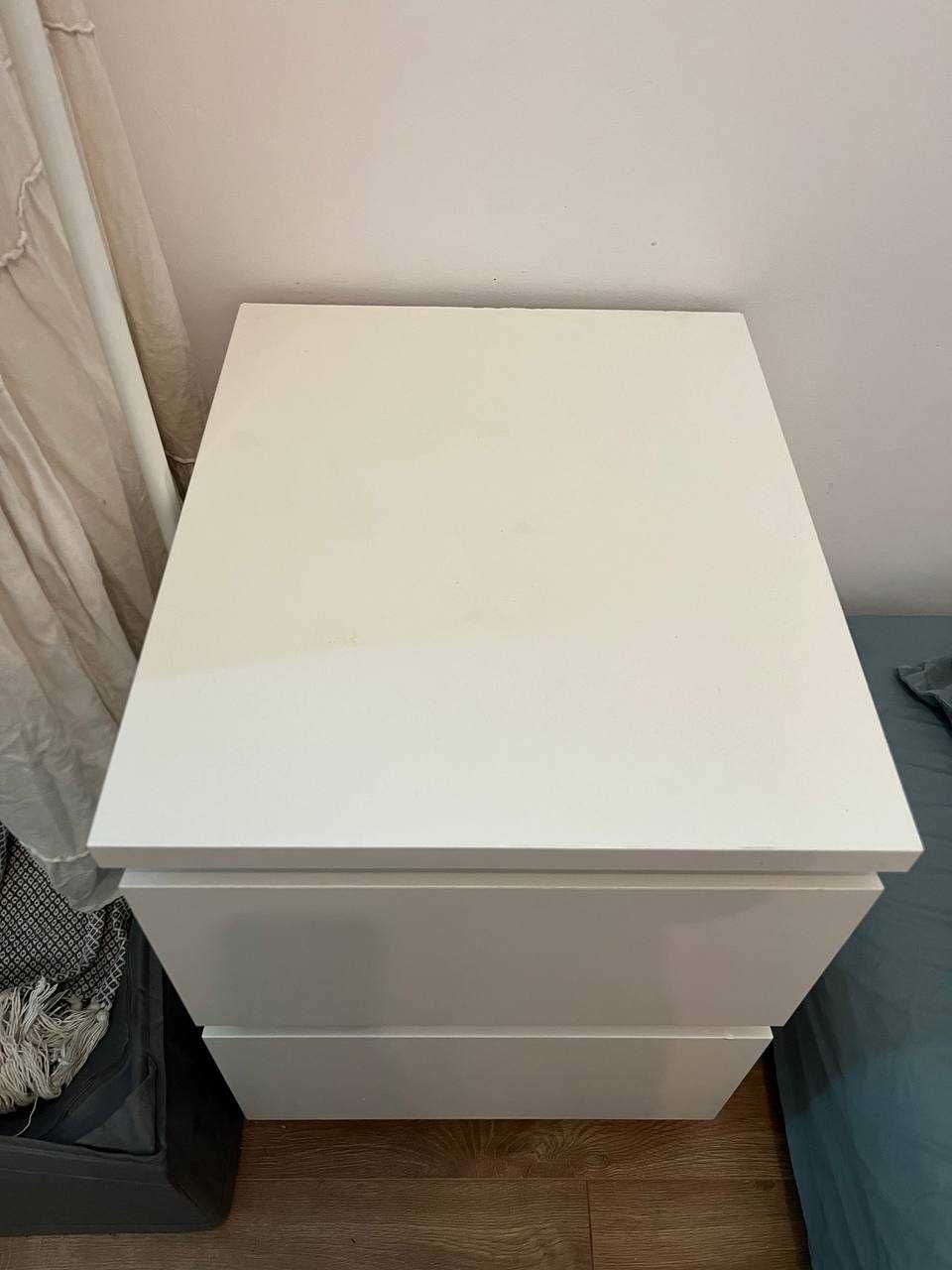 Komoda, 2 szuflady, biały, 40x55 cm ikea