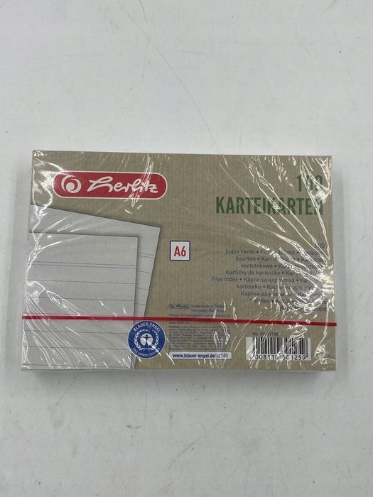 outlet herlitz fiszki w linie a6 1 opakowanie 100 sztuk papier