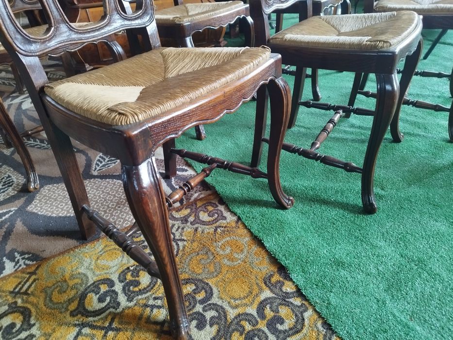 krzesła salonowe drewniane Antyk Vintage 6 sztuk