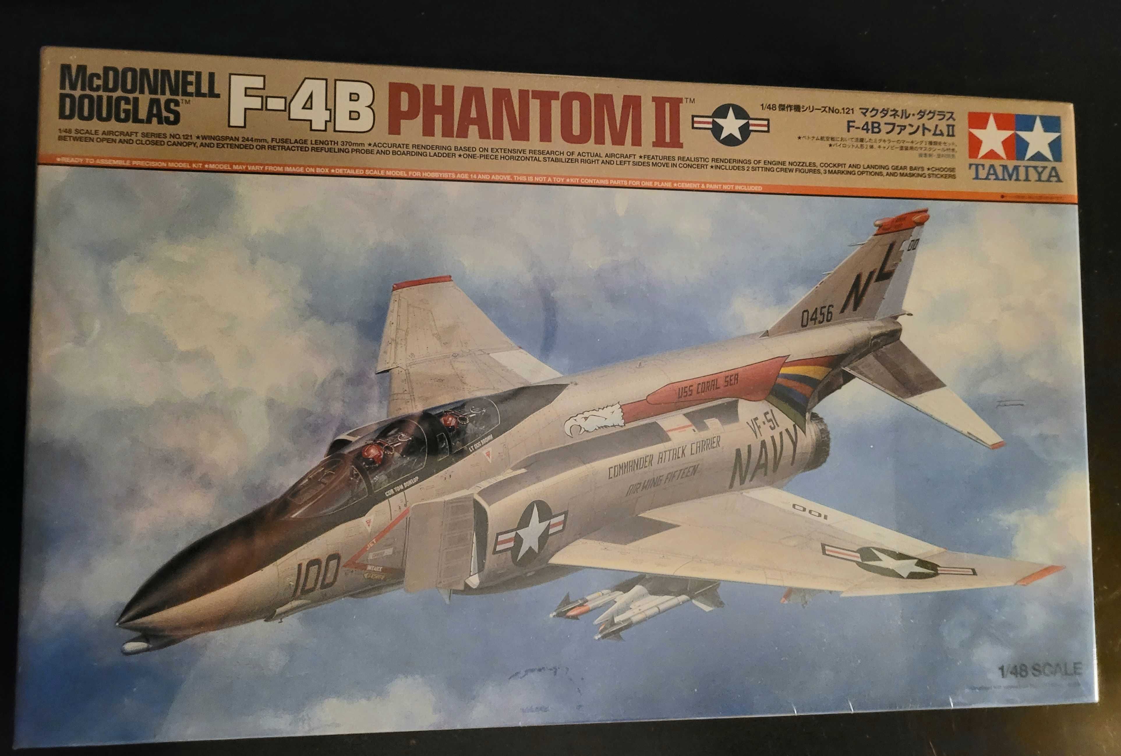 Kit Tamiya 1:48 F-4B Phantom modelismo coleção