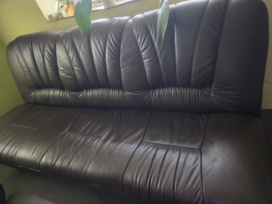 Komplet wypoczynkowy fotele +.kanapa skóra
