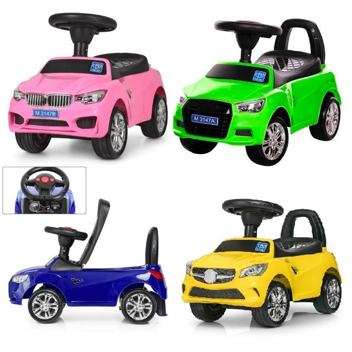 Дитяча каталка толокар штовхач Bambi M 3147 музика світло