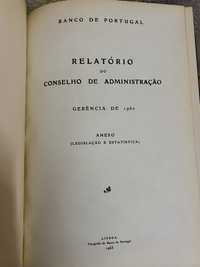 Anexo do relatório do Banco de Portugal de 1962