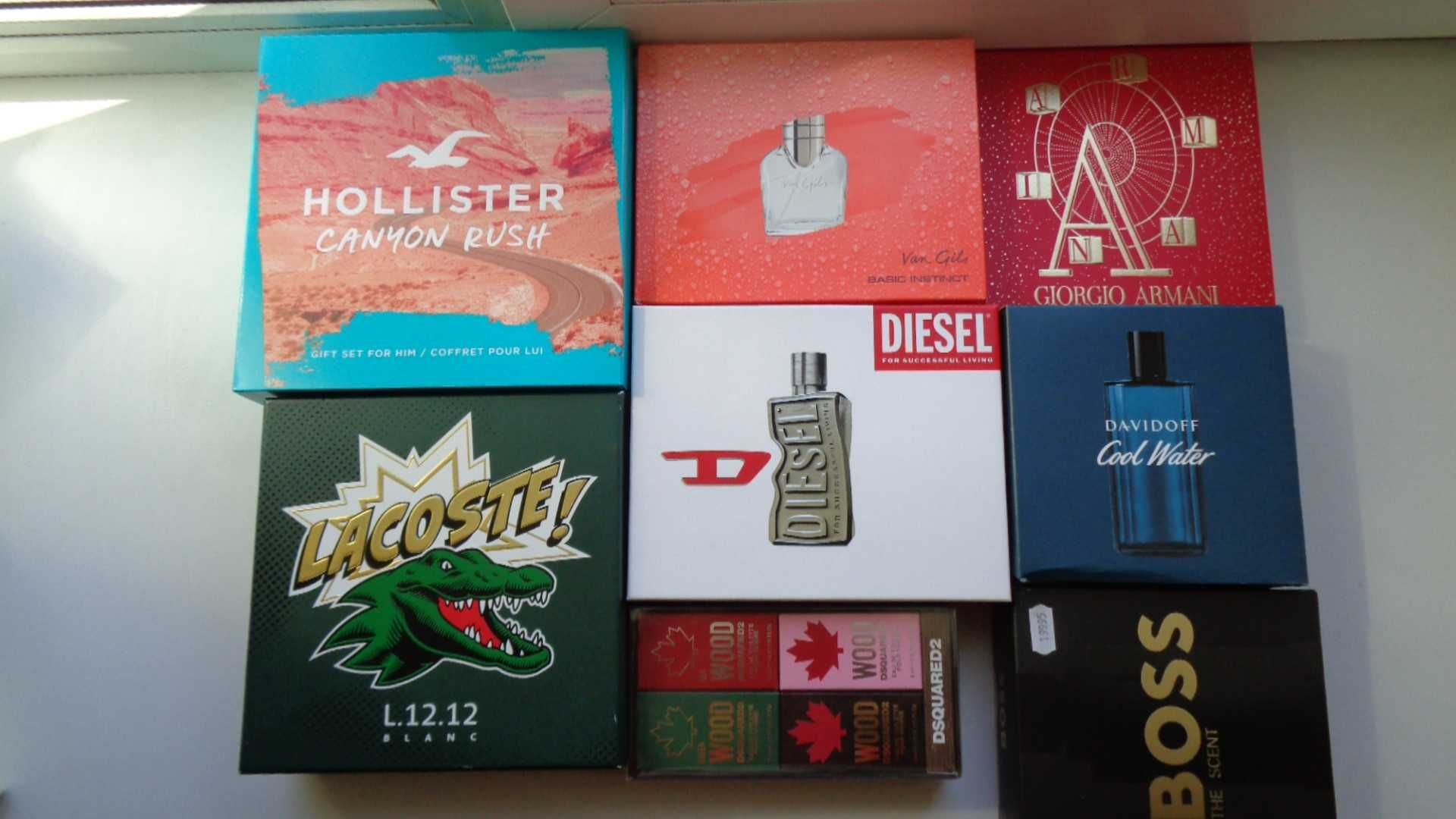 Подарунковий набір дляЧоловіків:HUGO BOSS,LACOSTE,HOLLISTER,DIESEL