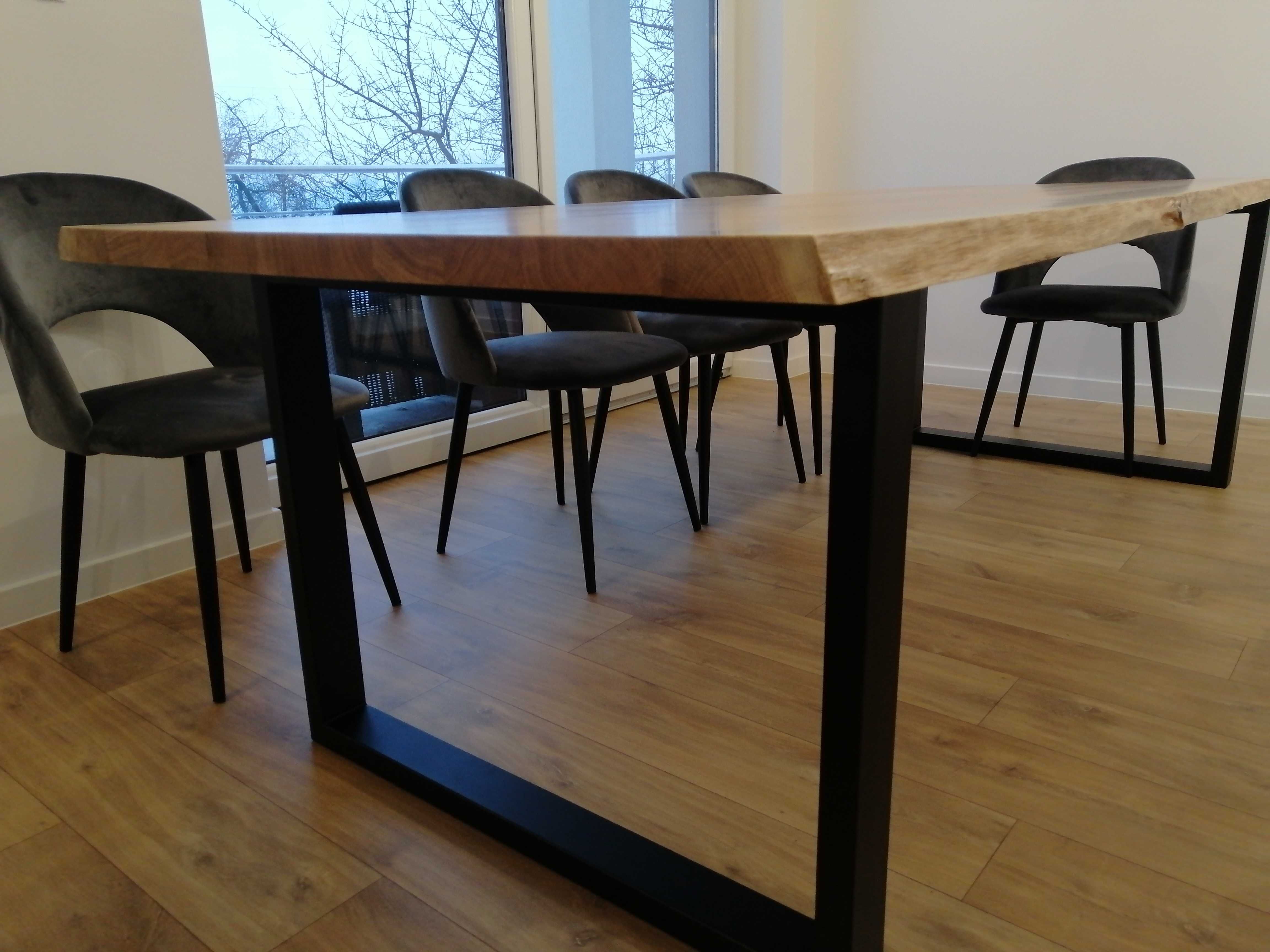 Dębowy Stół do salonu jadalni styl loftowy