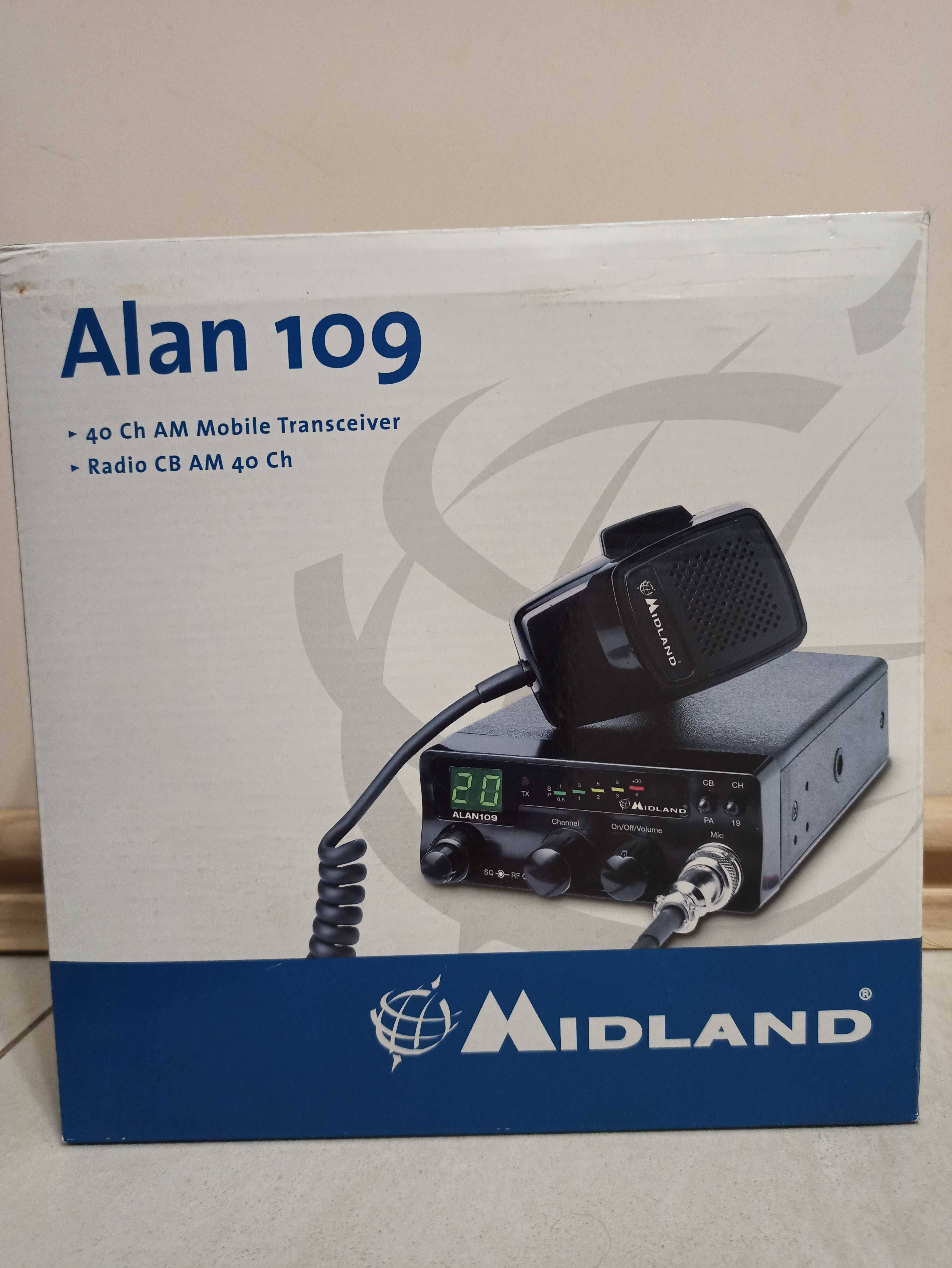 Midland ALAN 109 kompaktowe CB radio z RF Gain, ANL, SQ