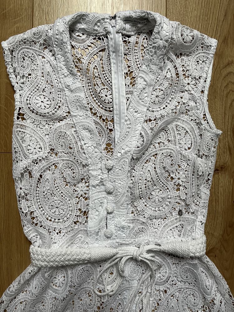 Suknia ślubna boho GUESS + 2 halki, rozmiar XS/S