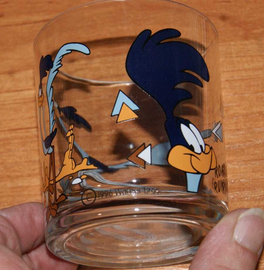Szklanka Nutella Struś Pędziwiatr - Road Runner 1996 Vintage PRL