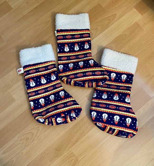 Чоботи-панчохи для новорічних подарунків, декор.