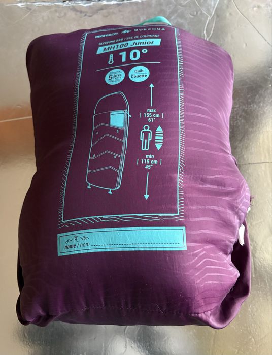 Śpiwór kempingowy dla dzieci Quechua MH 100