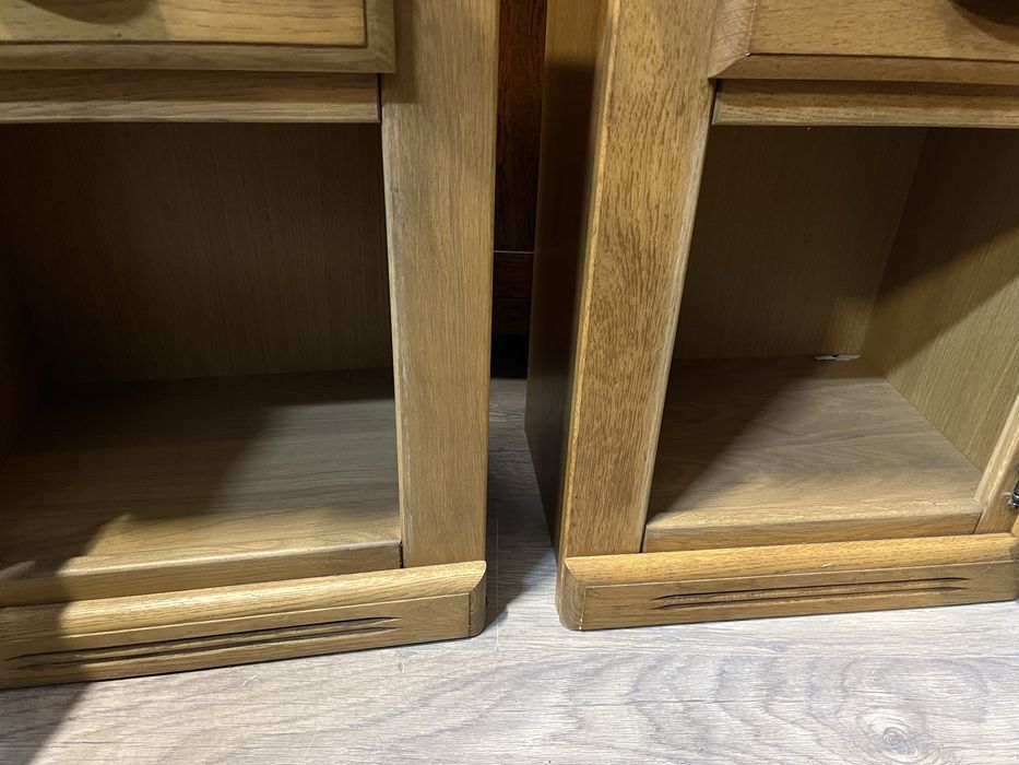 Komplet 2 szafki nocne drewniane drewno dębowe solidne FV DOWÓZ