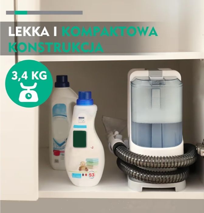 Odkurzacz piorący do dywanów, do sierści od zwierząt, mocny 400W