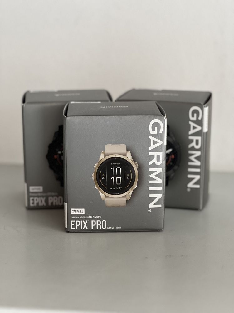 Смарт-годинник Garmin Epix Pro Gen 2 Sapphire 42mm Soft Gold w. LSB