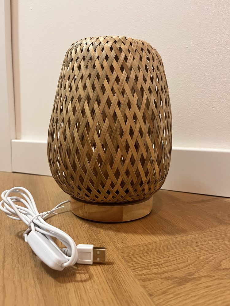Lampka led bambusowa
