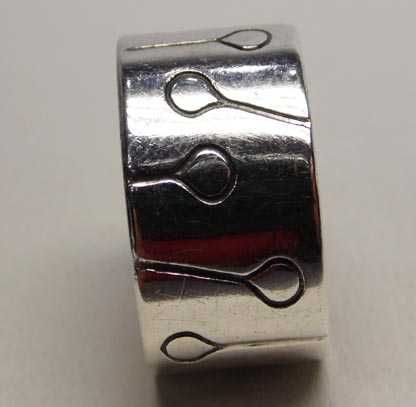 Srebrna obrączka balony baloniki  R.15.  10 mm.