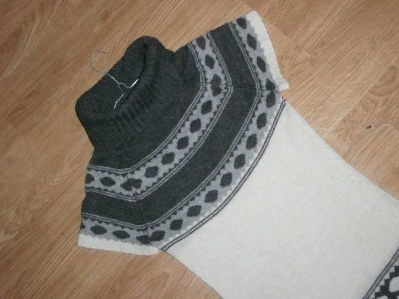 sweterek sukienka golf tunika aztec