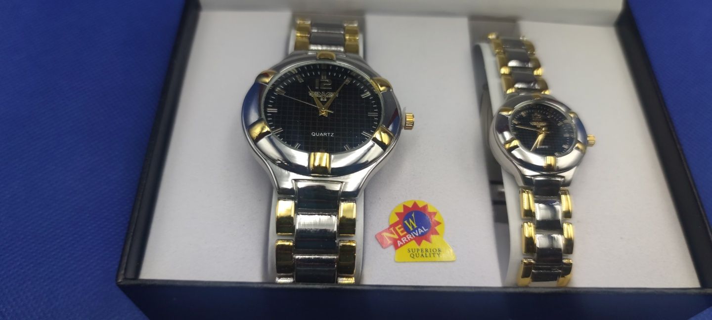 Conjunto de Relogios Parejas dourados NOVOS