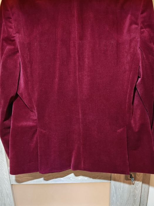 Piękna Aksamitna Marynarka Bordo z pokrowcem