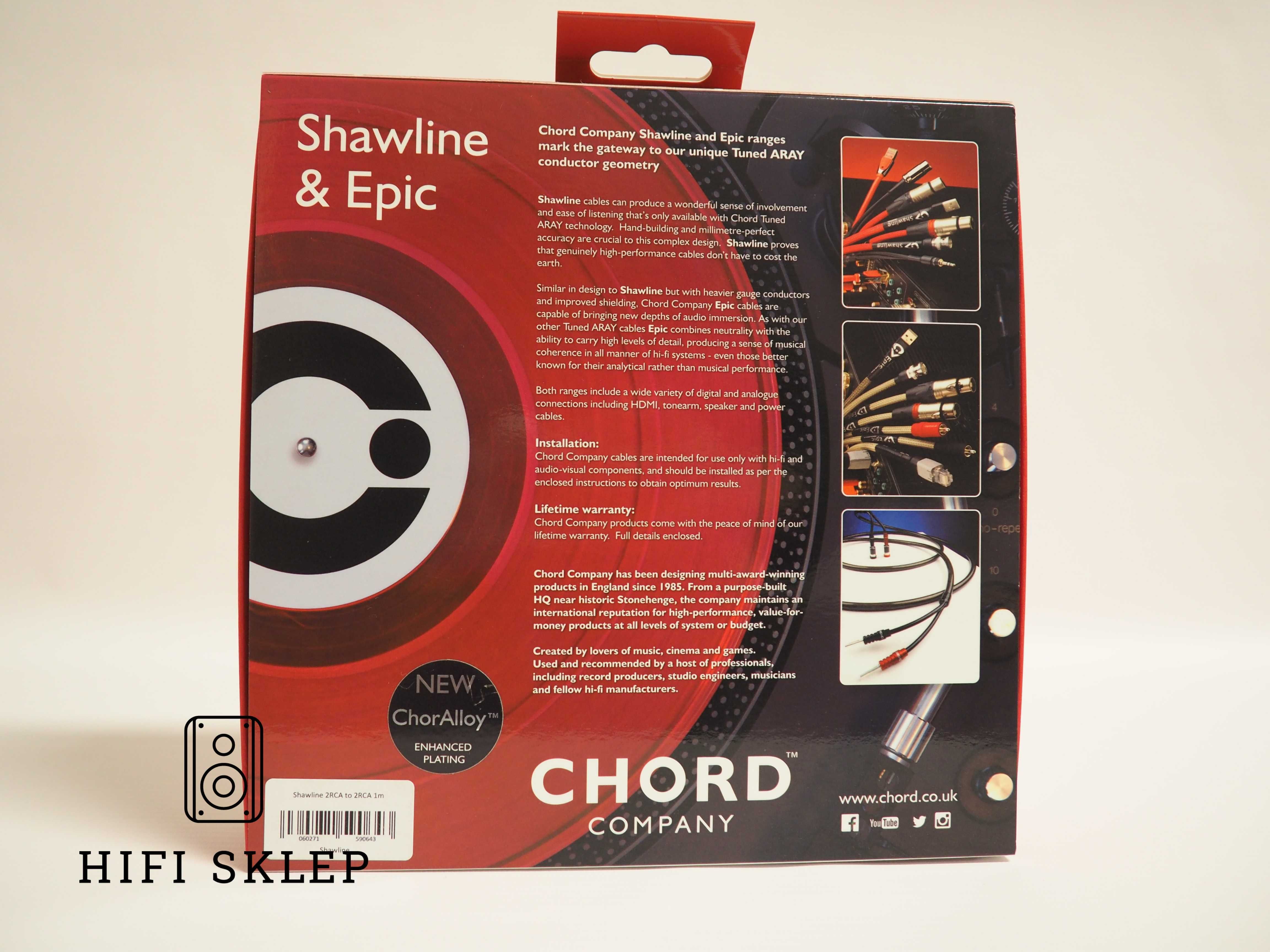 Chord Shawline RCA 1m/wyprzedaż