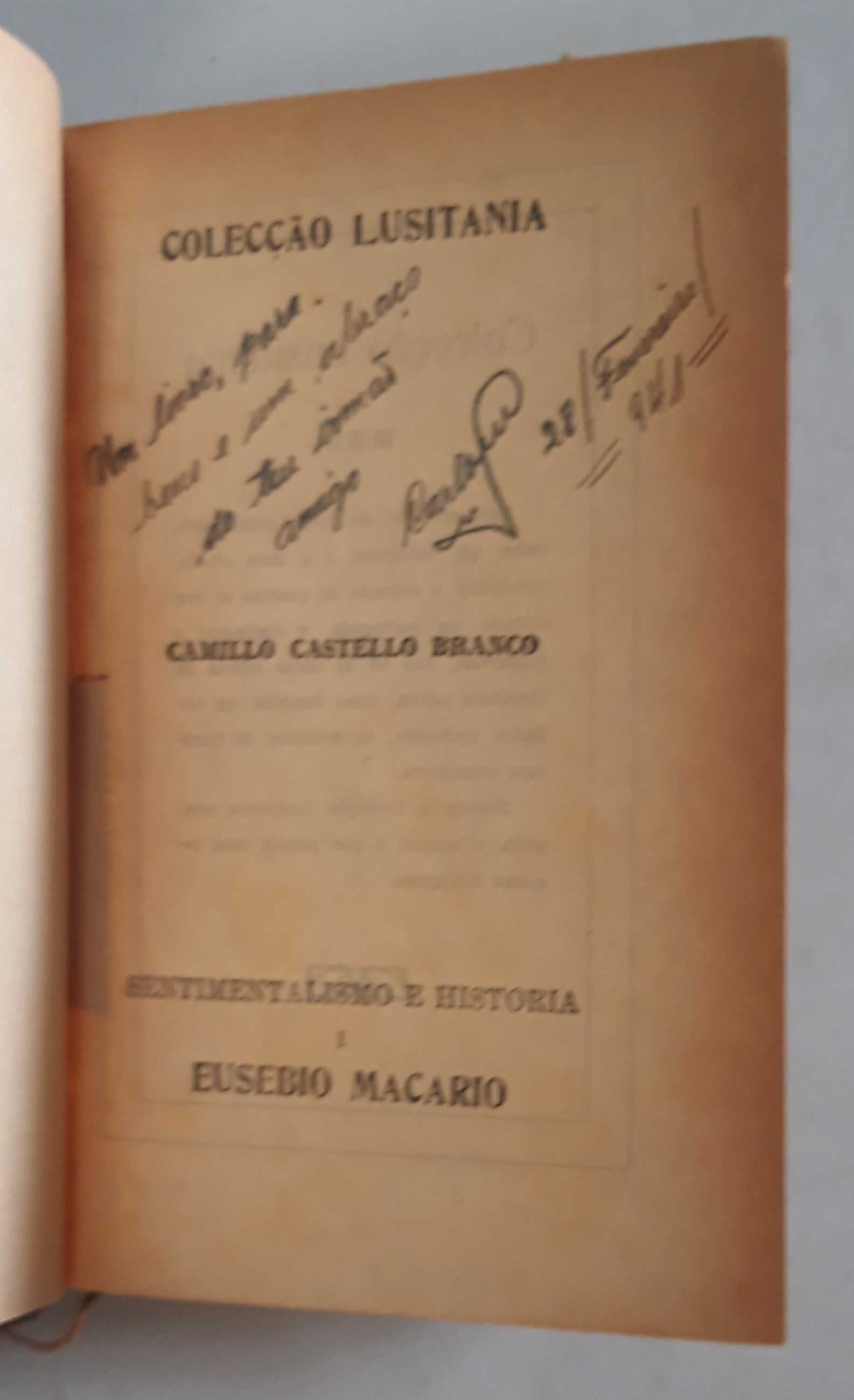 Livro Ref Cx B- Camilo Castelo Branco - Eusébio Macário