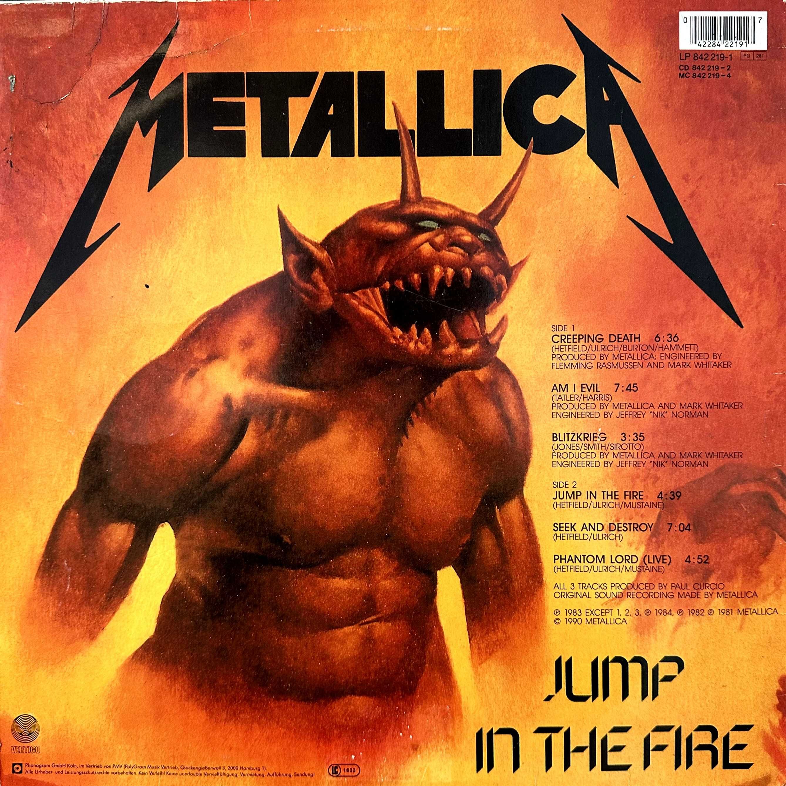 Metallica - Creeping Death (Vinyl, 1990, Europe)
