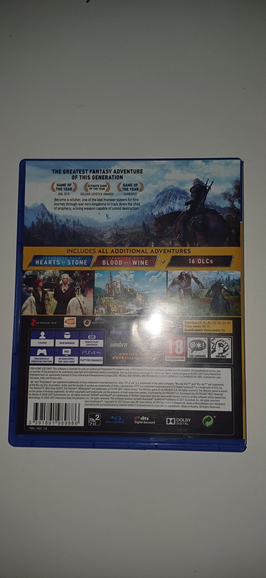 Wiedzmin Dziki Gon pl na ps4
