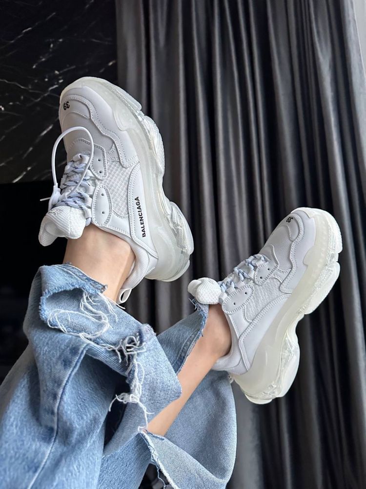 Buty Balenciaga Triple S clear sole white