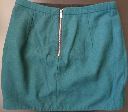 Spódnica spódniczka wełniana mini zielona reserved M