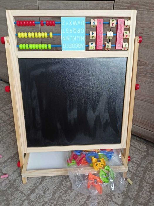Drewniana Tablica Magnetyczna Kredowa Liczydło Potykacz