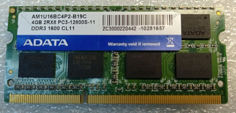 Memória para Portátil 4GB PC3-12800S