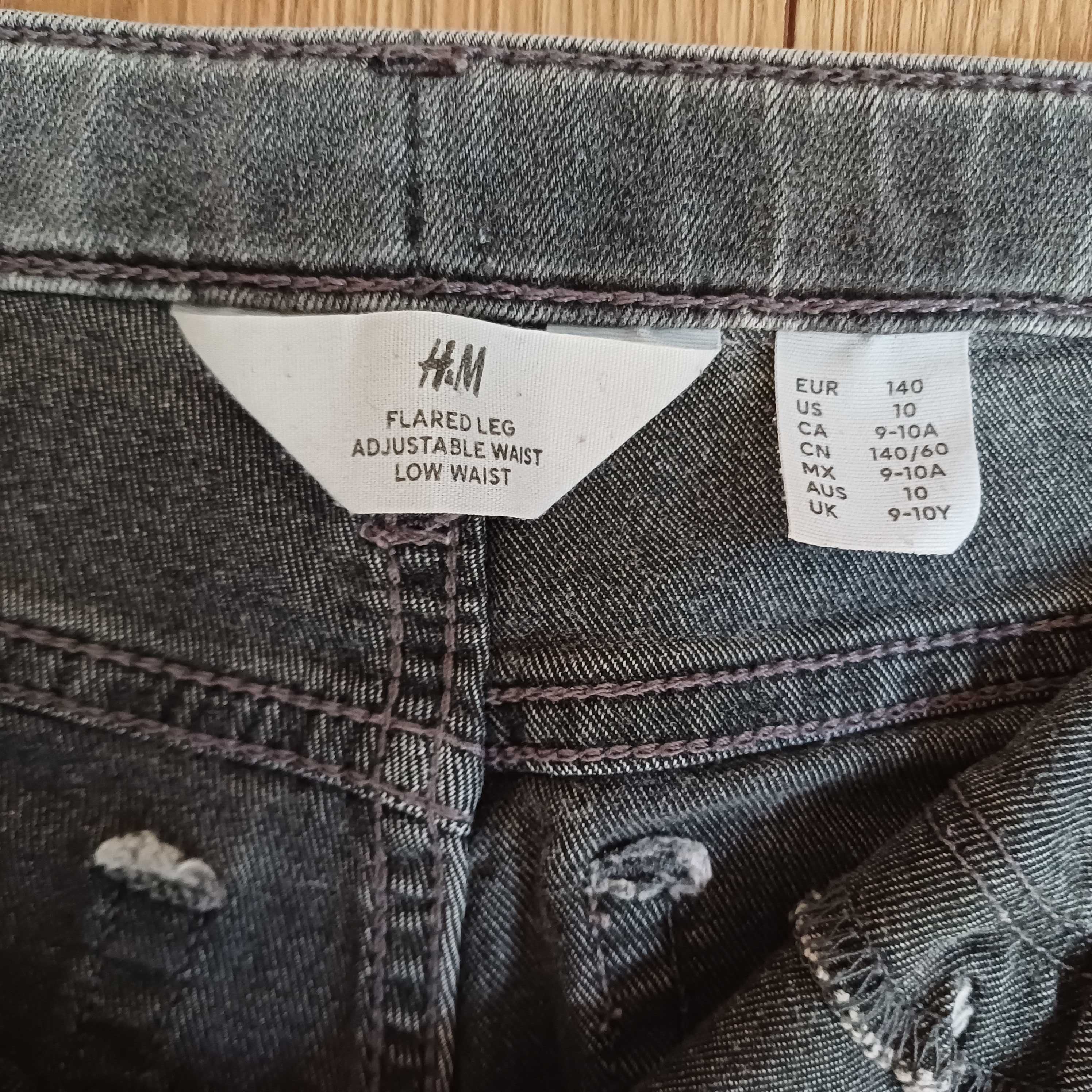 Spodnie dla dziewczynki dzwony low H&M rozm. 140