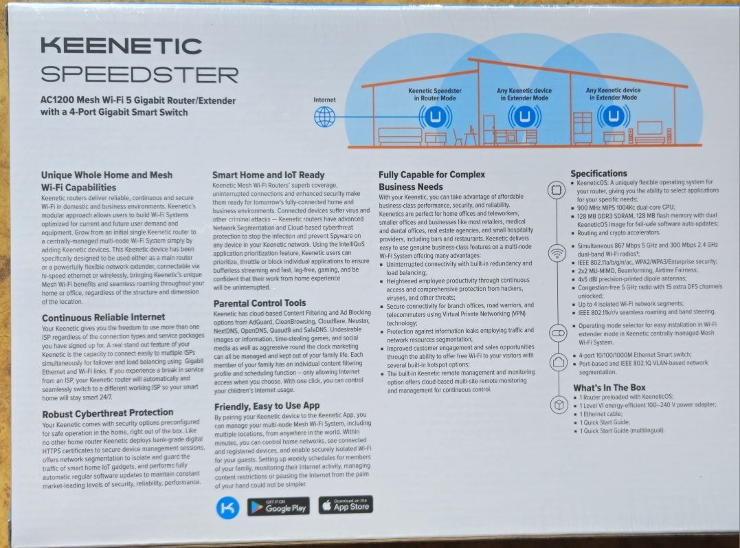 Wifi маршрутизатор Keenetic speedster kn-3012