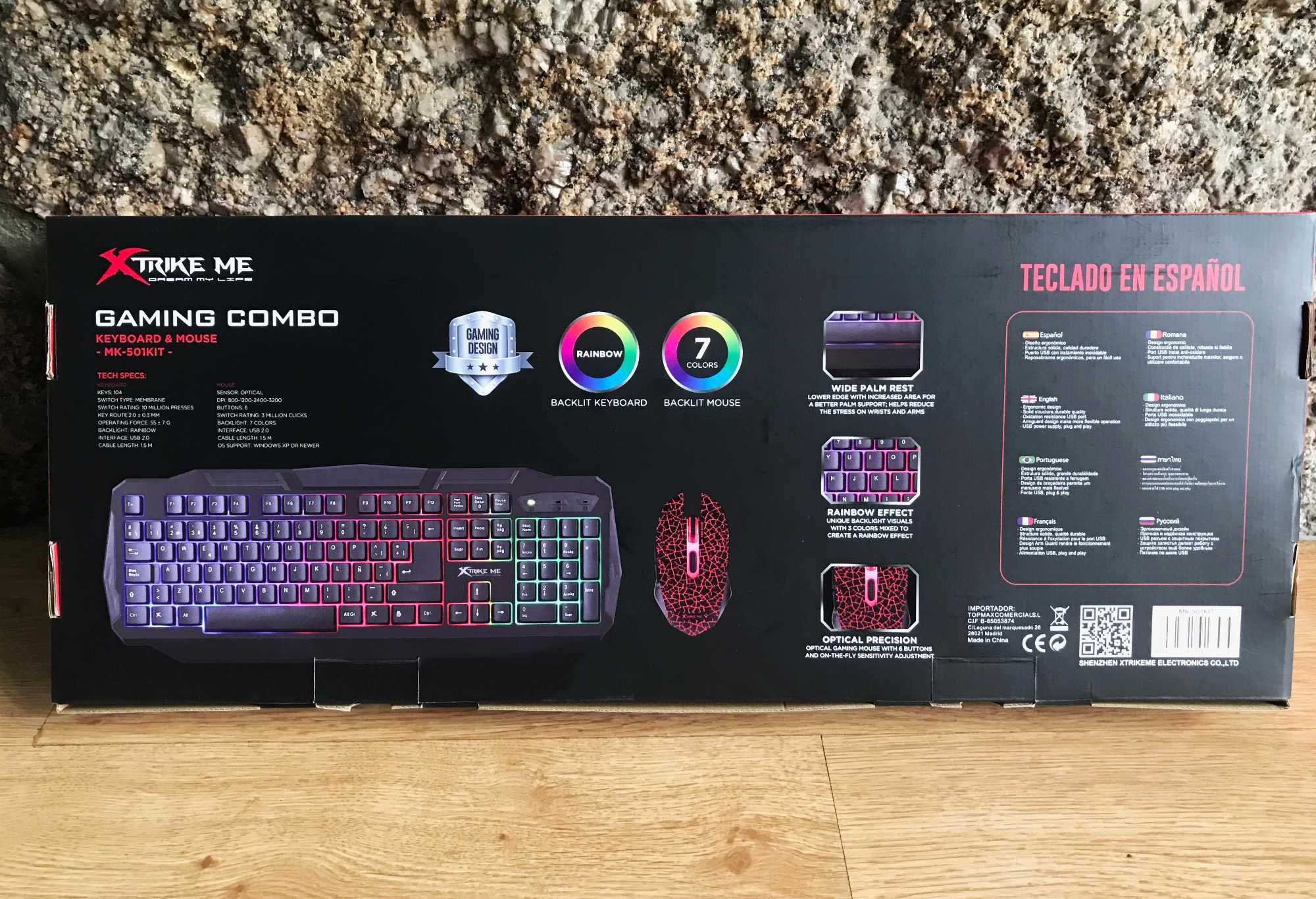 Conjunto Gaming / Kit Gaming - Teclado e rato Gaming - Novo