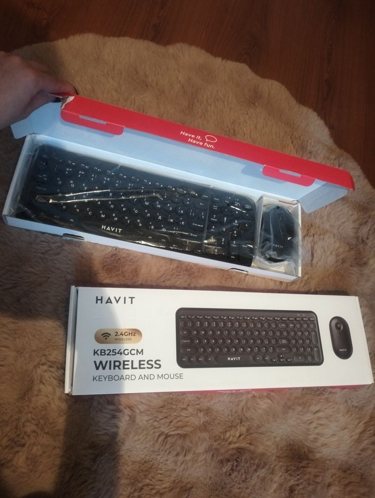 Набір бездротовий 2в1 HAVIT KB254GCM, клавіатура та миша
