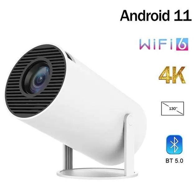 Портативный проектор HD Android 11/WiFi 6/Bluetooth 5.0 кинотеатр NEW!