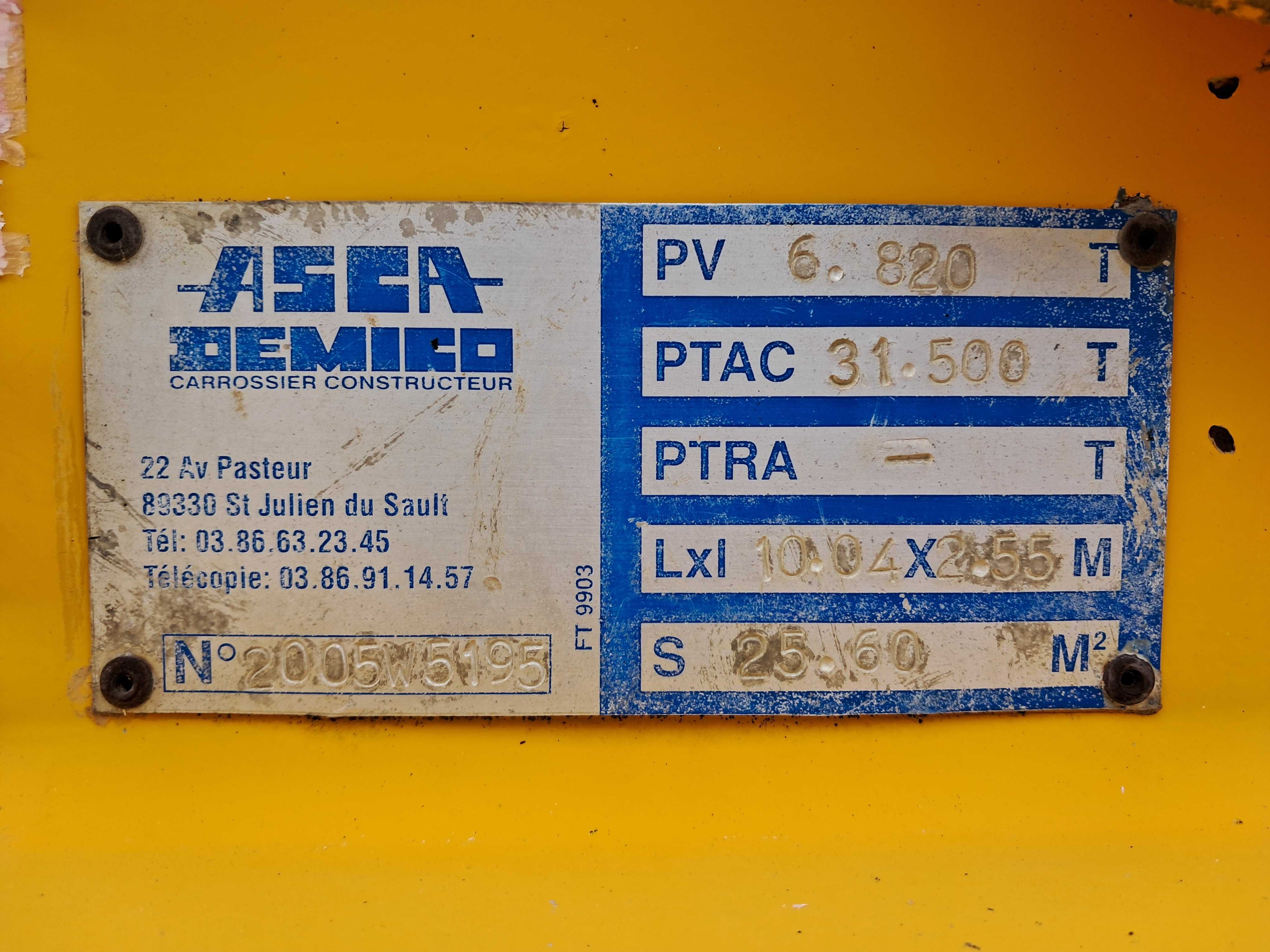 Tridem ASCA DEMICO Przyczepa niskopodwoziowa